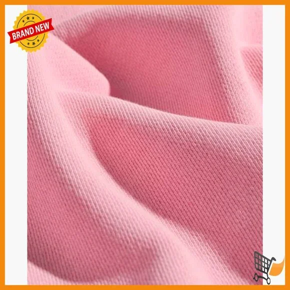 Cotton Terry Crewneck Sweatshirt Women's Regular Fit Long Sleeve Pullover - Picture 2 of 2